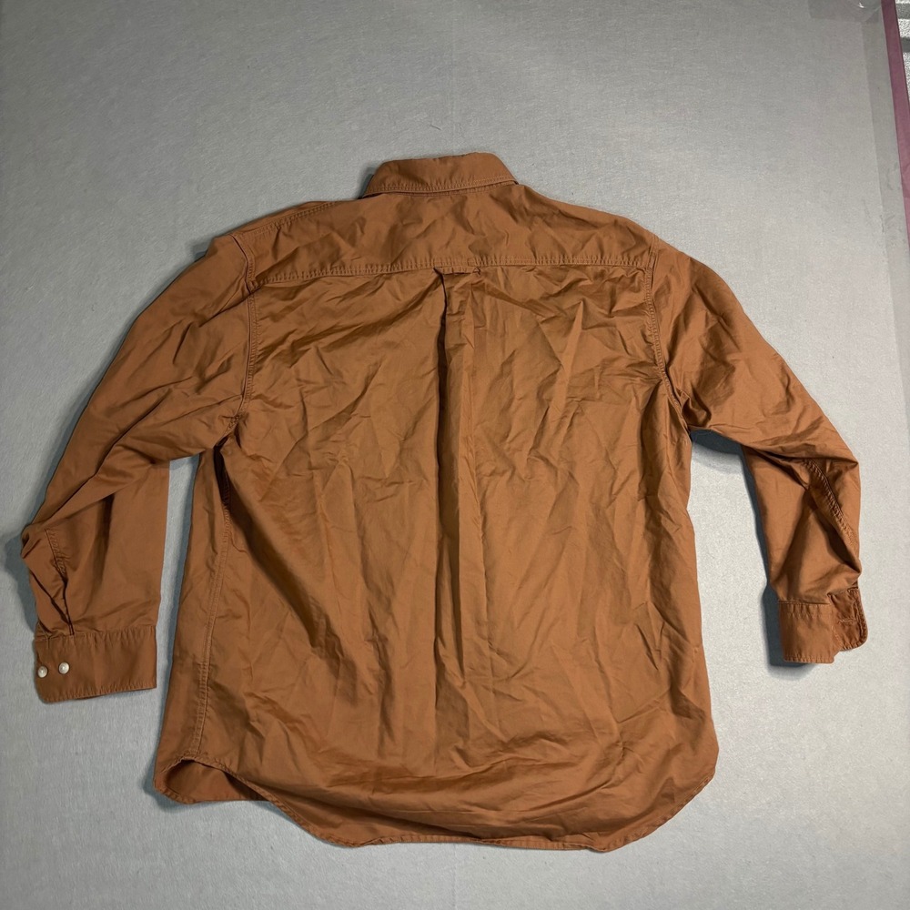 Uniqlo Men's Brown 100% Cotton Button-Up Shirt S Dual Chest Pockets - Picture 14 of 16